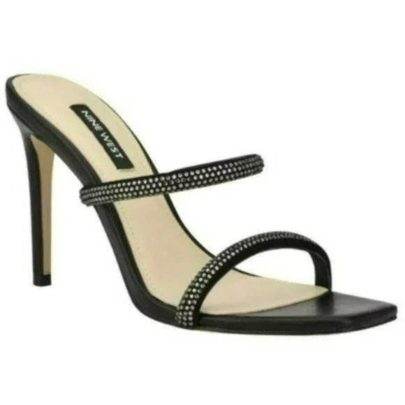 NINE WEST Zarleen Heeled Slide Sandals -10.5 - Picture 1 of 8